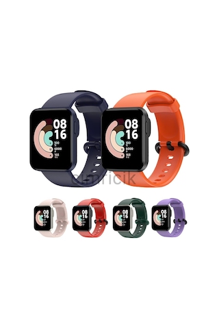 Xiaomi Mi Watch Lite Kordon  Pime Tam Uyumlu Silikon Kayış