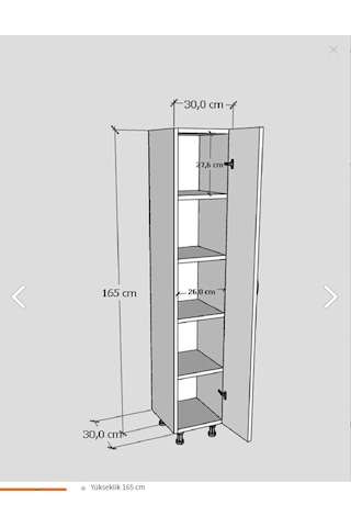 Makbulce Mimoza 5 Raflı Çok Amaçlı Banyo Dolabı Beyaz