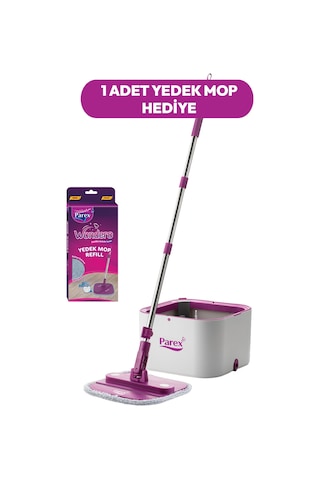 Wondero Temiz Su ile Kirli Suyu Ayıran Otomatik Temizlik Seti + 1 Yedek Moplu