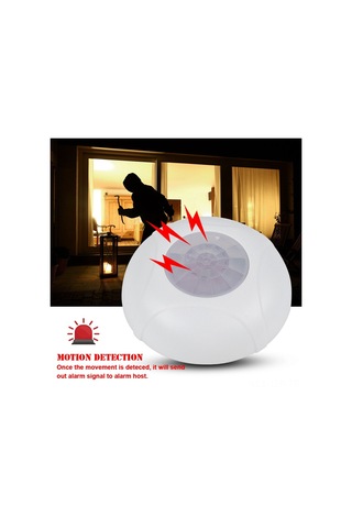 Geeroyoo Tavan Monteklı Kablolu Pasif Enfrared Hareket Algılayıcı, 360 Açılı 8m Mesafe, Hata Alarmı Engelleme, Güvenlik Alarm Sistemi Sensörü