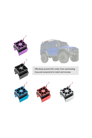 Pazly Yedeği Uzaktan Trx-4/6 Traxxas Soğutucu Fan Motor Mor Kumandalı İçin Geeroyoo 540/550 - Th