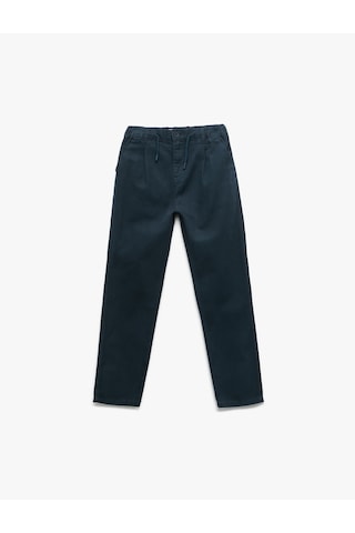 Koton Pamuklu Düğme Detaylı Basic Pantolon Lacivert 7wkb40002tw