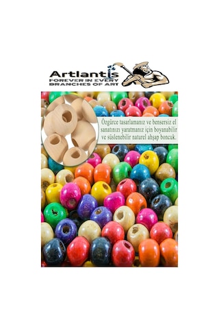 Renkli Ahşap Boncuk 8mm 50 Li 1 Paket Renkli Ahşap Boyalı Yuvarlak Doğal Boncuklar Saç Takı Tasarım Ektinlik Kreş Okul