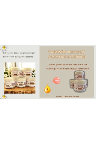 Secille Natural Organic Yasemin Kokulu Yüz Vücut ve El Kremi 100 ML