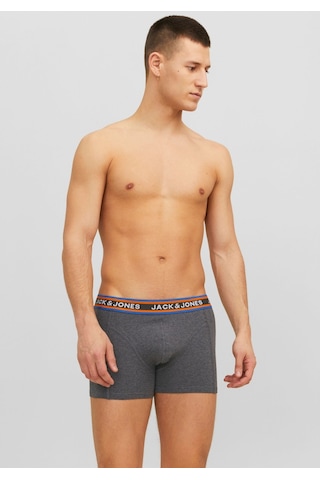 Jack & Jones 3'Lü Logolu Boxer Paketi - Myle 12236561 Navy Blazer Lacivert