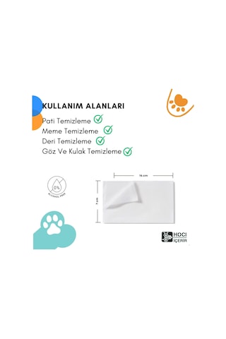 Bioxi Animal Health Kedi Köpek Çok Amaçlı 30 Lu Temizleme Mendili