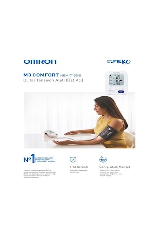 Omron M3 Comfort 2 Kullanıcı Hafızalı Akıllı Manşetli Üst Koldan Ölçer Dijital Tansiyon Aleti