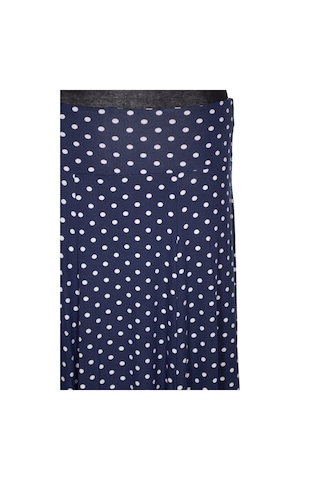 Barem Kadın Arzu Korsajlı 6 Parçalı Desenli Penye Lacivert Etek D59 Lacivert