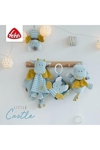 Fehn Müzik Mobil Küçük Kale - Sevimli Hayvanlarla Bebek Uyku Yardımı - Bebek Mobil Müzik Kutusu Melodi - 0-5 Ay Arası Bebekler İçin Bebek Yatağı Oyuncak