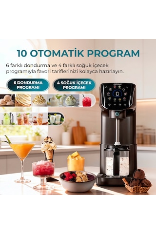 Gelatec 2100 Dondurma Makinesi 2,1 L 6 Dondurma + 4 İçecek Programı