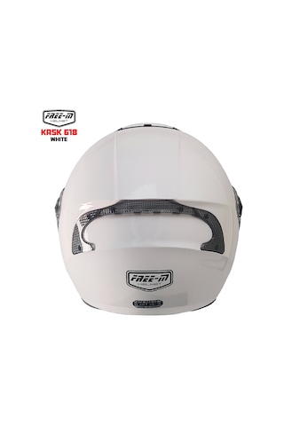 Free-m 618 Güneş Vizörlü Açık Yarım Kask Beyaz