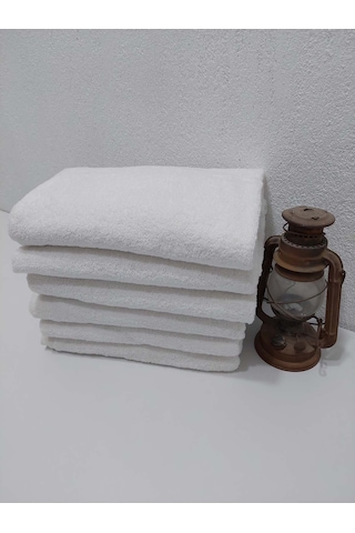 Otel Banyo Havlusu Orta Boy Beyaz 70X140 Cm 6 Ad.