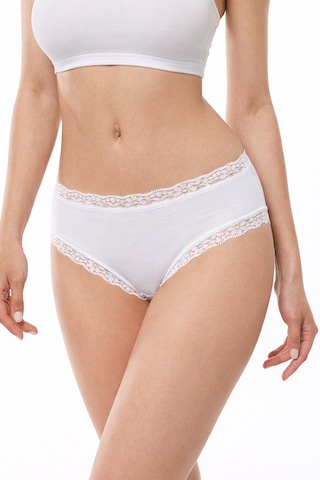 Malabadi Kadın 6'lı Paket Ultra Yumuşak Micro Modal Dantelli Slip Külot 6m700 Beyaz