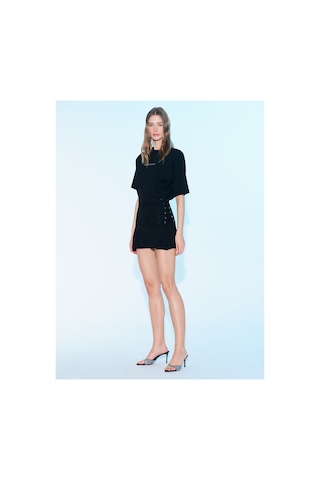 Sagaza Studio Ss6008 Claudıa Mini Tshirt Elbise Siyah