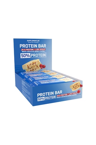 Supplementler %50 Protein Bar 50 Gr 20 Adet Beyaz Çikolata-orman Meyveleri