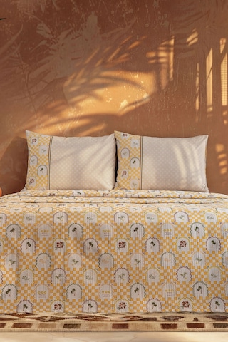 Doqu Home Jungle Muse Marwen Mosaic Pike Takımı Tek Kişilik Turuncu