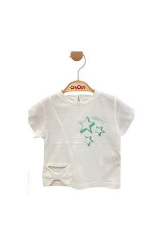 Kız Bebek Yıldız Baskılı Şortlu Takım-13896 Mint