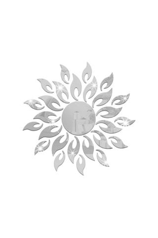 Youmex Gümüş Renkli 27 Parça Plastik Ayna Duvar Sticker Seti - Ev Dekorasyonu Arka Plan Dıy Duvar Dekoru Gümüş