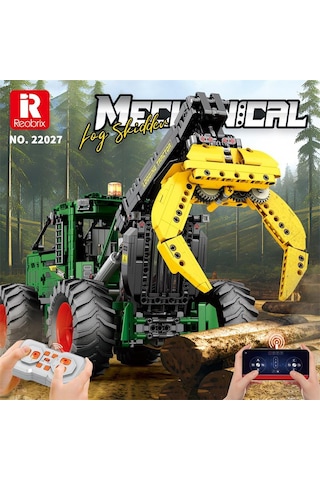 Reobrix Technic 22027 Kütük Taşıyıcı Log Skidder Kumanda&motorlu Yaratıcı Yapı Blok Seti Building Blocks - 1741 Parça