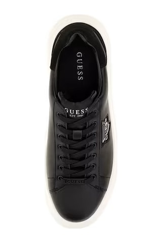 Guess Elba Deri Erkek Sneaker Ayakkabı Fmfbanlel12 Siyah