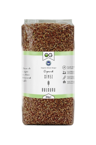 2 Li Organik Pilavlık Siyez Bulguru 800 Gr