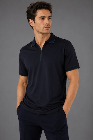 Bisse Lacivert Çerçeve Polo Yaka Fermuarli T-shirt Ts26y26102 D39