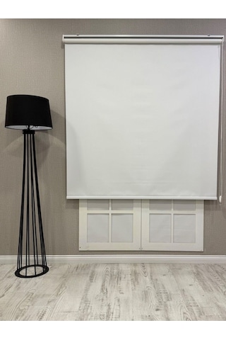 %100 Işık Geçirmez Blackout Stor Perde Beyaz Beyaz