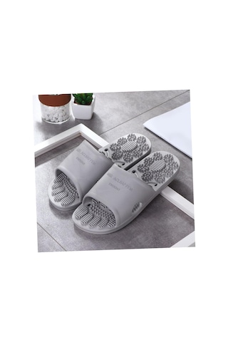 Frcolor 5 Çift Masaj Terlik Ayak Bileği Ayak Masaj Ayakkabıları Ev Terliği Pedikür Ayakkabıları Otel İçin Masaj Terlikleri Otel Masaj Ayakkabısı Yumuşak Terlik Kadın Kaymaz Pvc Gri