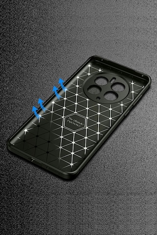Realme 12 Pro Plus Kılıf Esnek Karbon Desenli Şık Premium Silikon Kapak Ryc/a.f.karbon Siyah
