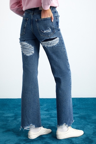 Cochem Kadın % 100 Pamuk Iç Göstermeyen Astarlı Mavi Jeans