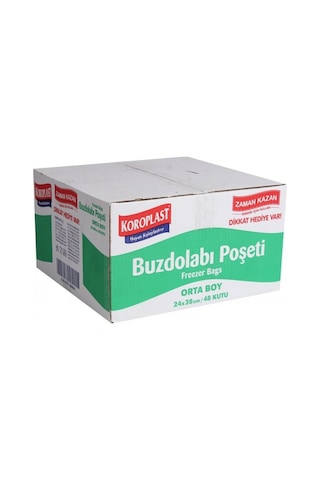 Koroplast Orta Boy Buzdolabı Poşeti 48 x 20'li 24 x 38 CM