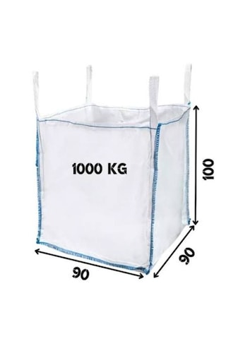 Höben Bigbag Çuval 90x90x100 Ölçülerinde 1000 Kg Swl Laminesiz Üst Açık Alt Kapalı