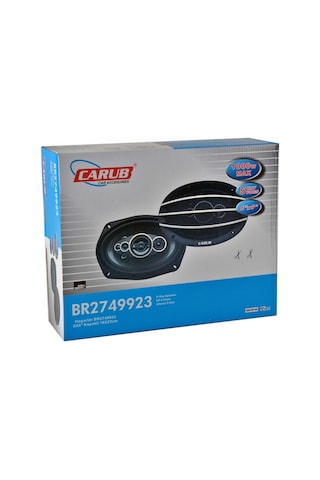 Carub 16X22 Cm Oval Hoparlör 6X9 İnç Kapaklı 1000W 5 Çıkışlı Br27