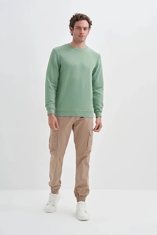 Cazador Slim Fit Mevsimlik 3 İplik Pamuk Karışımlı Sweatshirt-56100 Yeşil