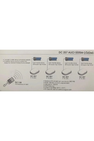 Mosel Dc-257 Alici + 2 Adet 4 Kanallı Kumanda