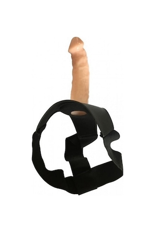 Erofoni Ucu 8 CM Dolgulu İçi Boş 20 CM Realistik Belden Bağlamalı Strapon Takma Protez Penis