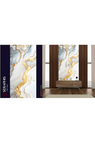 Mermer Görünümlü Pvc Duvar Paneli 120 X 244 Cm Seraphıs