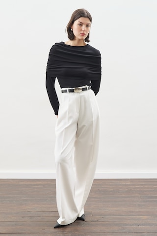 Büzgü Detaylı Bluz Siyah Siyah