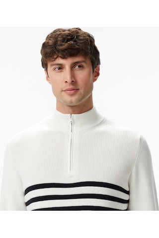 Nautica Erkek Krem Classic Fit Kazakçizgilis57216t