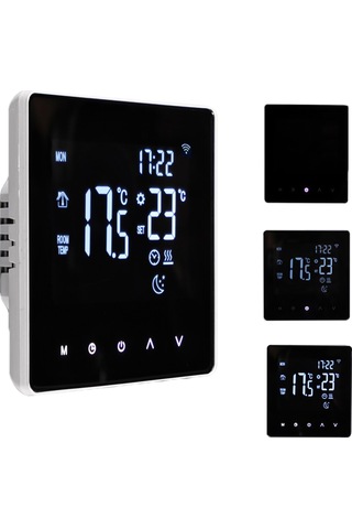 Xindoker Beyaz Wifi Akıllı Isıtma Termostati - Lcd Dokunmatik Ekran, Haftalık Programlama, App Kontrol, 16a, Doğru Sıcaklık Regülasyonu