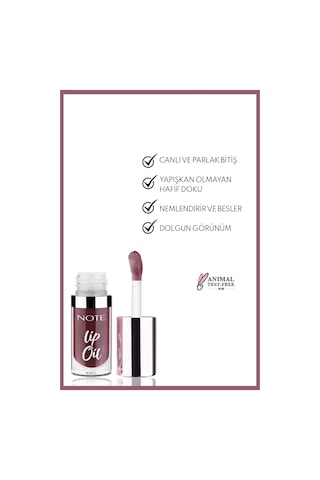 Note Cosmetics Lip Oil Nemlendirici Ve Parlatıcı Dudak Bakım Yag I - 30 Deep Berry - Mor Berry