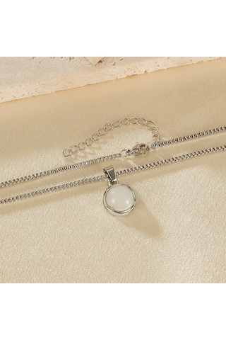 Sones Opk Gdx126 Yuvarlak Bakır Kolye Paslanmaz Çelik Zincir Çok Renkli