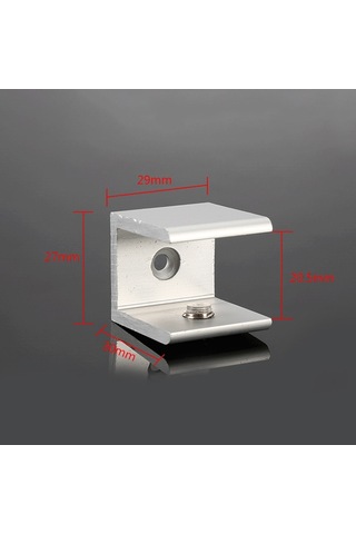 Sones 10 Adet Tek Delikli Alüminyum Alaşımlı Cam Sabitleme Klipsi, S, 20mm