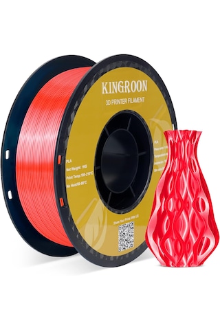 Kingroon Pla Silk Kırmızı Filament - 1kg