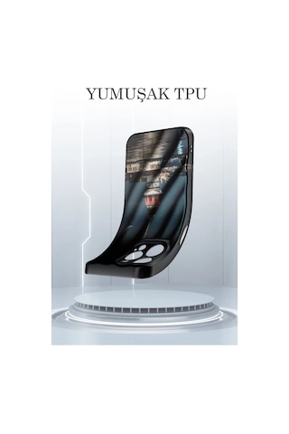 Apple iPhone Uyumlu 14 Pro Kılıf Crew Desenli Kapak - Çiçek Beyaz
