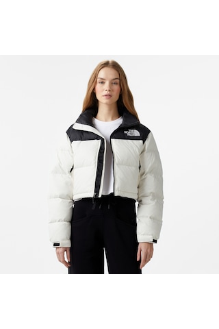 The North Face Nuptse Kadın Beyaz Ceket Düz Nf0a5ggerou1