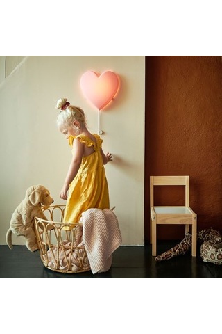 Ikea Upplyst Çocuk Duvar Lambası, Pembe, Led'li