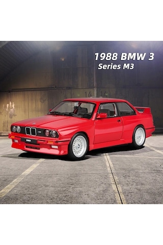 1988 Bmw 3 Serıes M3 E30 1:24 Ölçek Burago Marka - Kırmızı