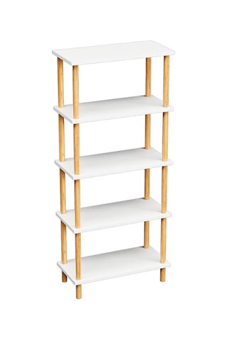 İntergo Dekoratif 5 Raflı Ahşap Ayaklı Kitaplık