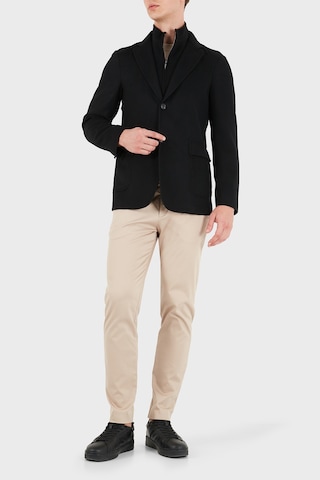 Emporio Armani Fermuarlı İç Astarlı Yün Ve Kaşmir Karışımlı Blazer Ceket Erkek Ceket Em006670 Af17835 Uc001 Siyah